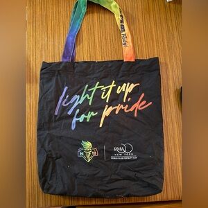 NY Liberty Pride Tote “Light It Up for Pride” Rainbow Strap WNBA -Bundle 2 totes
